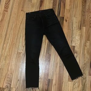 citizens of humanity rocket crop jean in distressed black